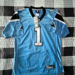 Reebok Carolina Panthers stitched Cam Newton Jersey size youth L NWT